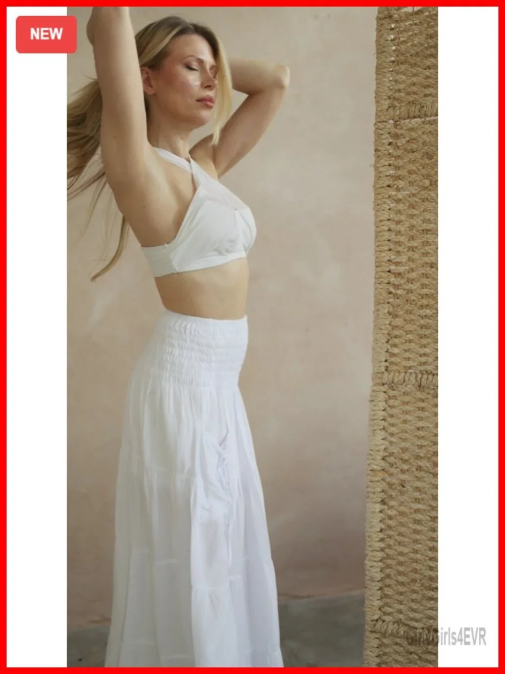 Tiered Maxi Boho Skirt Hippie Rayon High Waisted Elastic Waist